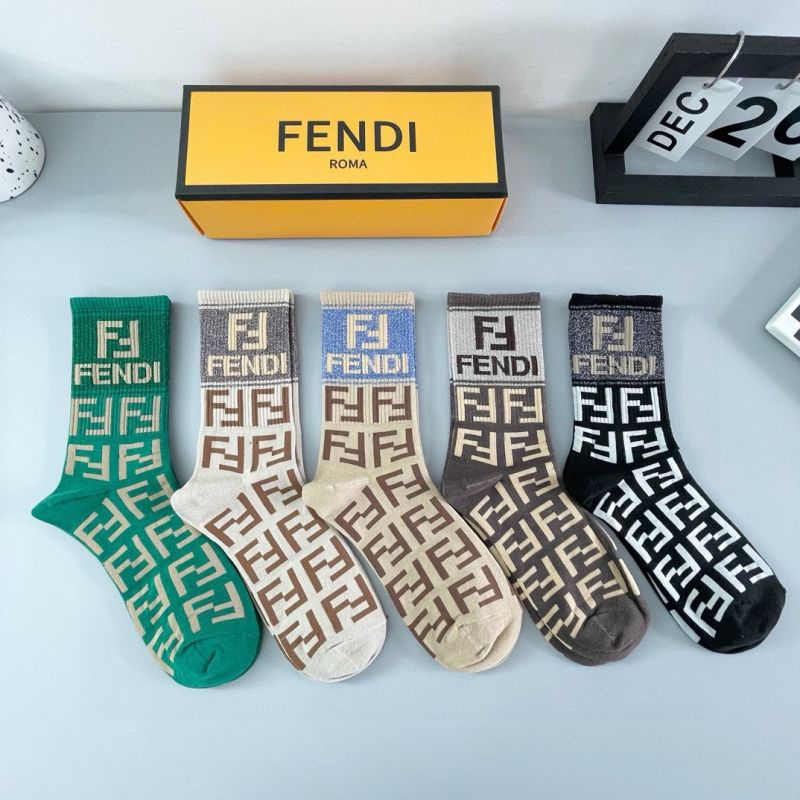 Fendi socks ( 5 pairs)