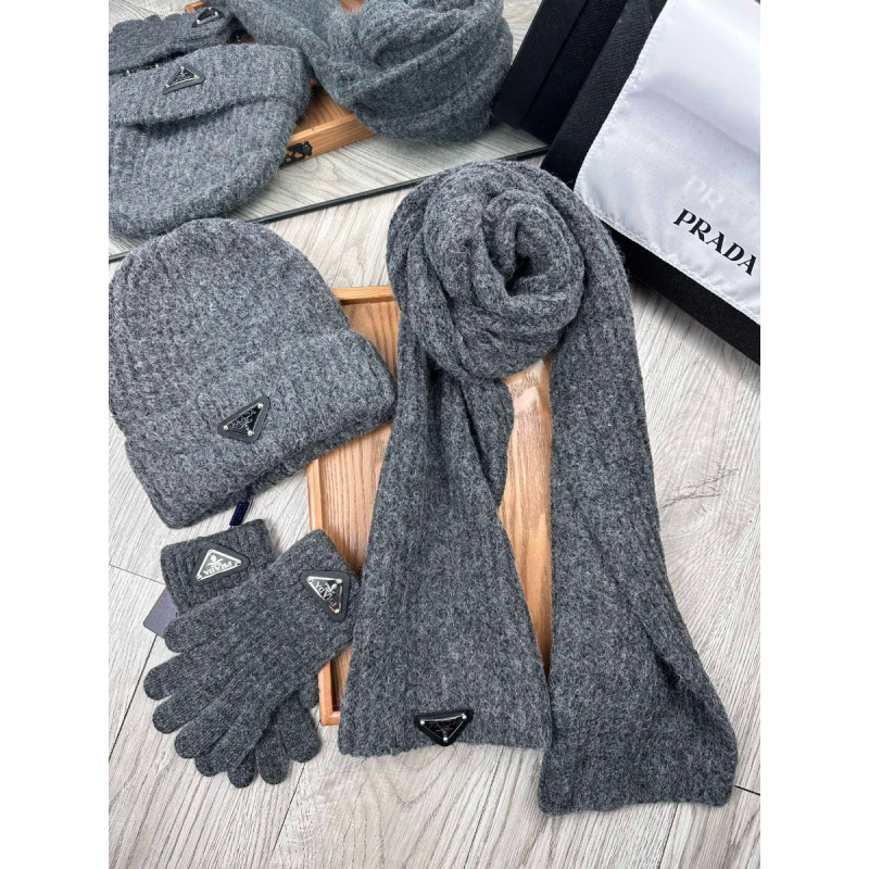 Prada Cashmere Hat/Scarf/Gloves