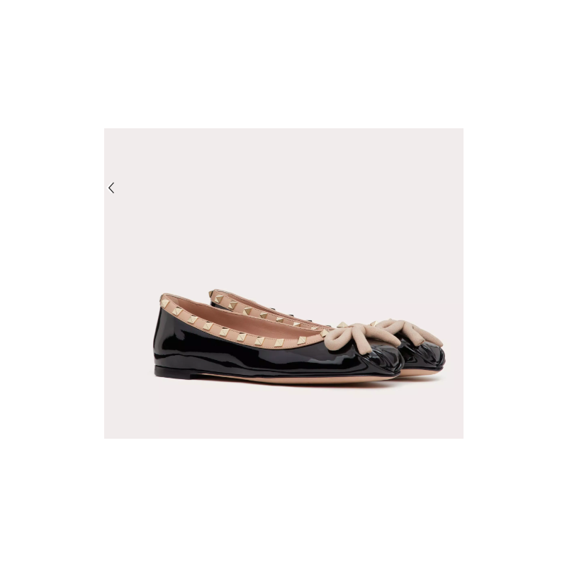 Valentino Garavani Rockstud patent leather ballerina , Size 35-41