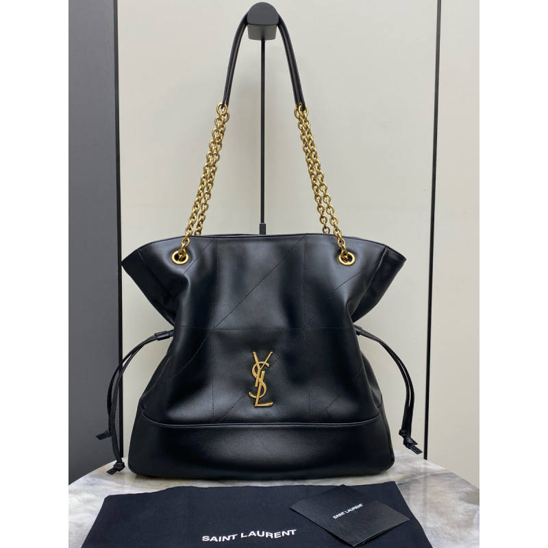 Saint Laurent Jamie Shopping Bag in Lambskin - Black