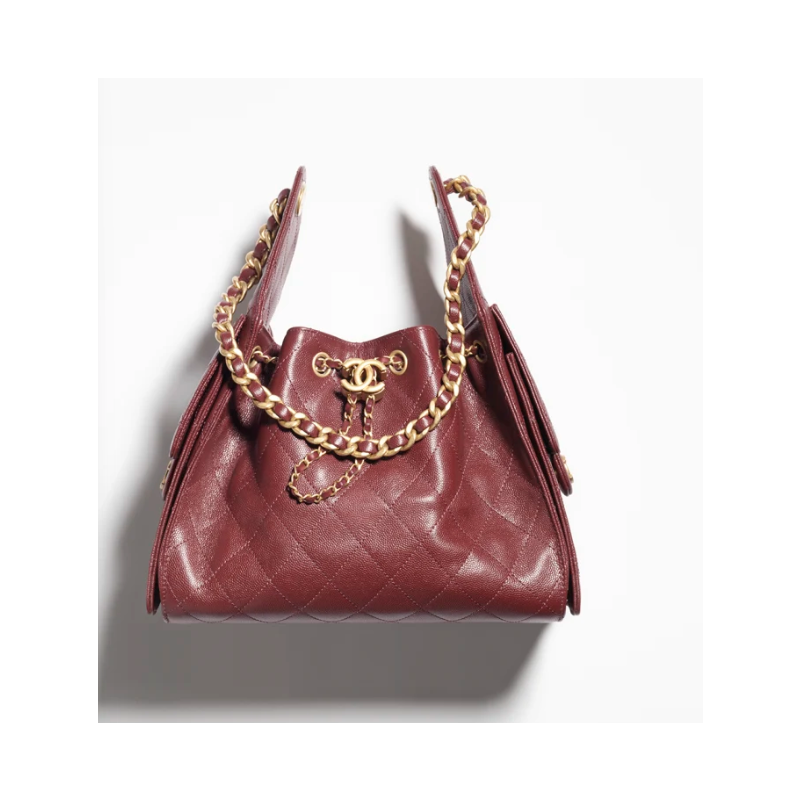 Chanel 25 Small handbag -Burgundy Grained leather 