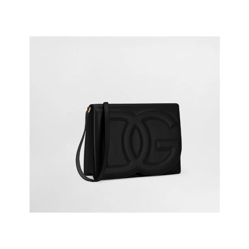 Dolce Gabbana Calfskin DG logo crossbody bag-Black
