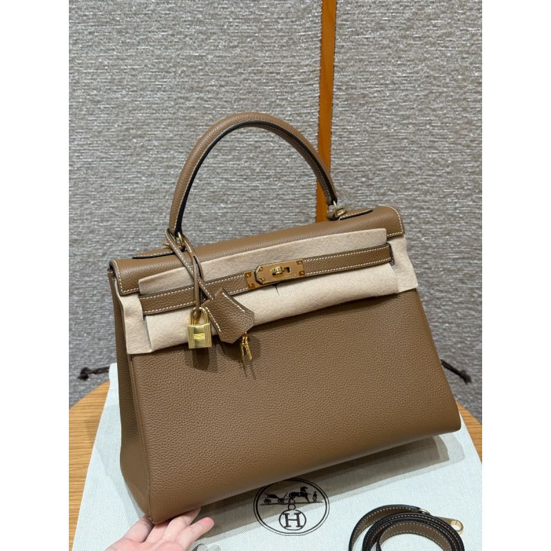 Hermes Kelly 32cm in Togo leather-Alezan 