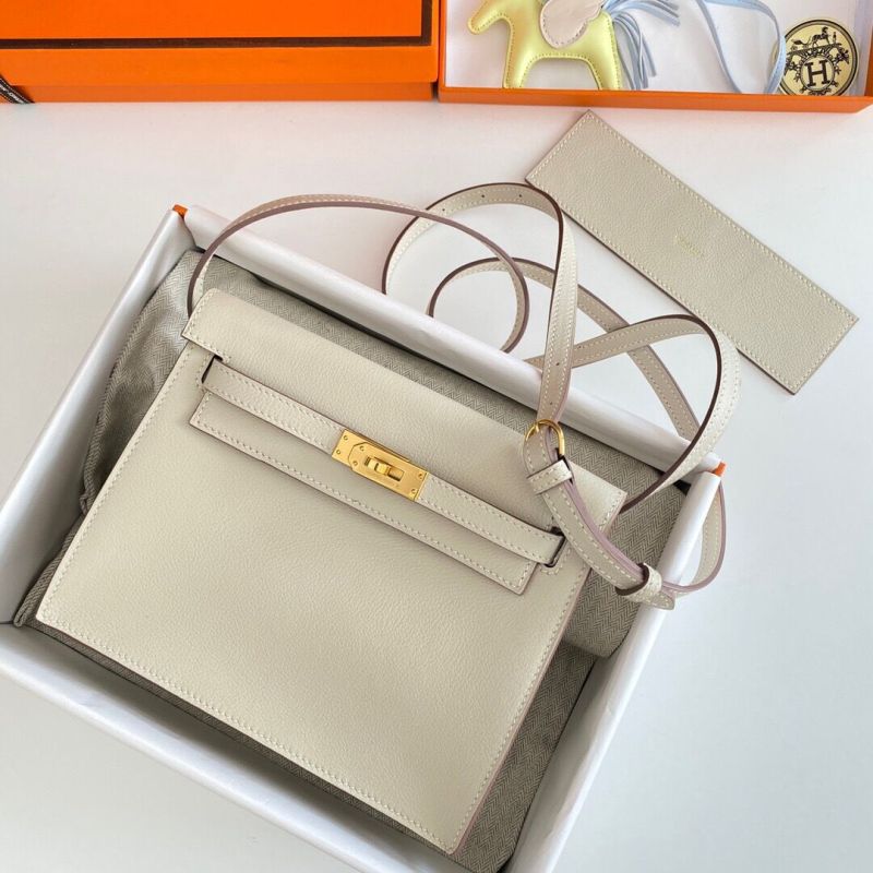 Hermes Kelly Danse Shoulder Bag-Cream white