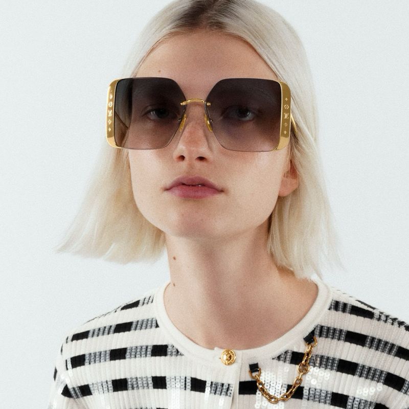 Z1994 LV Moon Metal Square Sunglasses